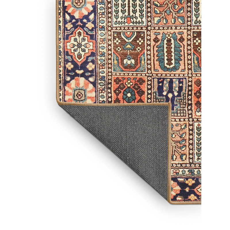 Tapis beige / rouge en laine Mardiros, Rectangle 7 pi x 10 pi