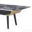 Table basse 47 po avec plateau en verre marbré noir et bois cintré-1636167511