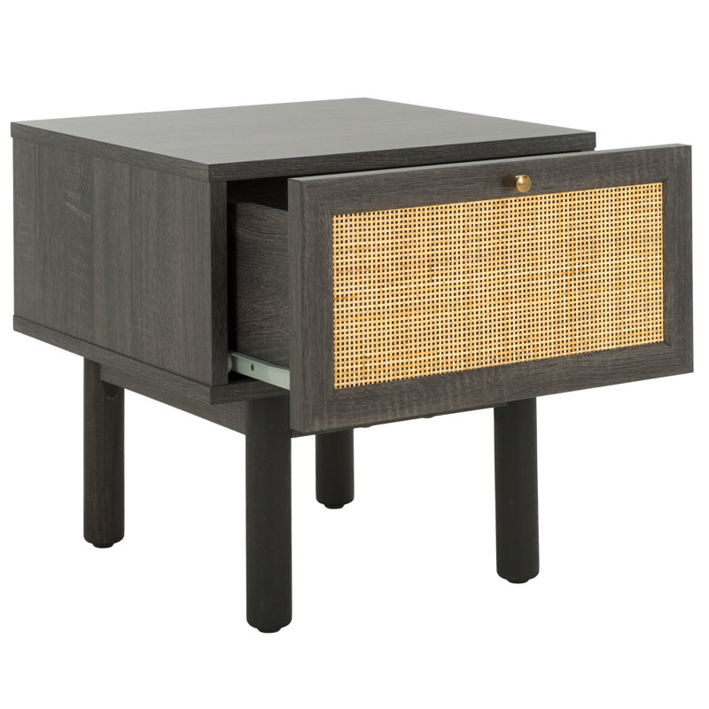 Angeliana 15.35'' W Nightstand, Distressed Black