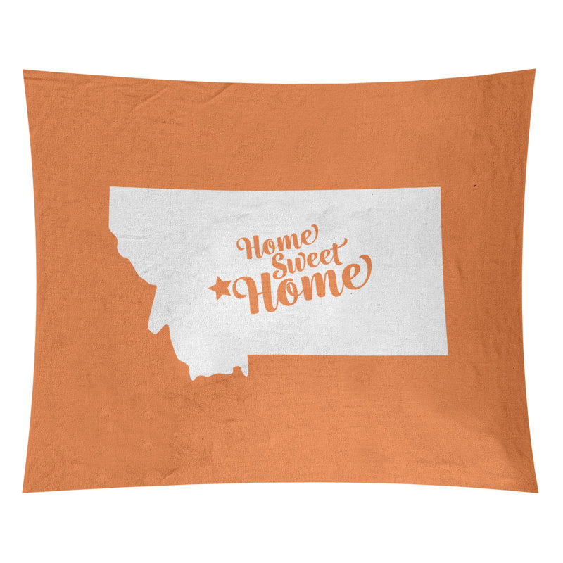 Tapisserie Home Sweet Helena, H 27,5 po x l 37,5 po, Orange