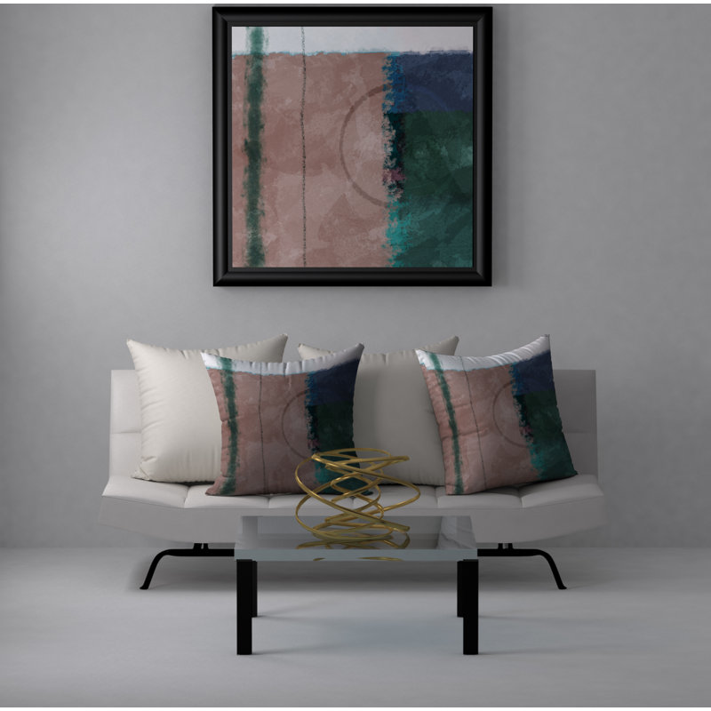 Abstract Throw Pillow, 20" H x 20" W