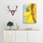 Busy Bee And Yellow Flower In Abstract - Wrapped Canvas Print-55316624