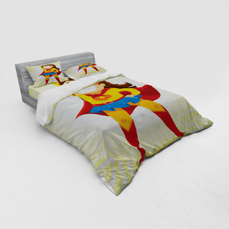 Ensemble de housse de couette superhero, Housse de couette grand + 3 pièces supplémentair