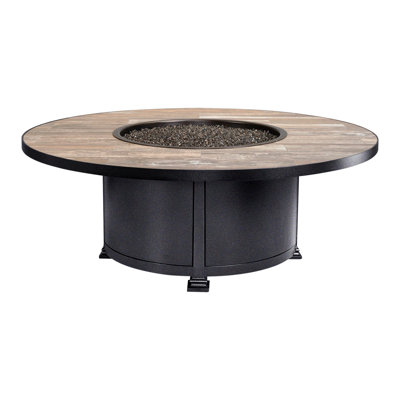 Santorini Round Iron Propane and Natural Gas Fire Pit Table