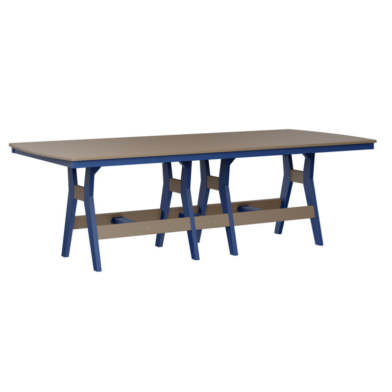 Table de bar rectangulaire 96 po Berlin Gardens Harbor, Ardoise, Bleu pacifique