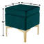 Repose-pieds carré standard en velours de 15 po de large Mortenson-615876334