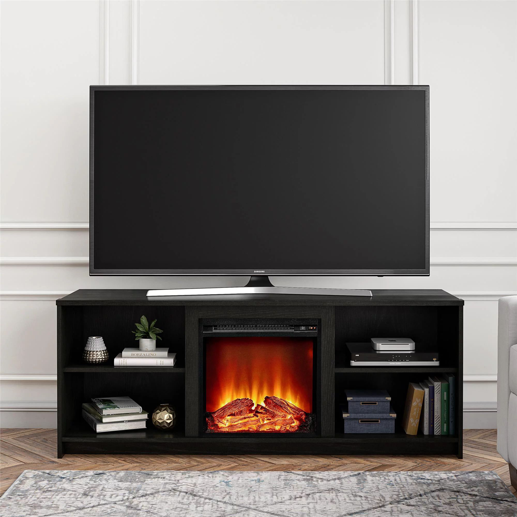 Latitude Run® TV Stand for TVs up to 65 with Fireplace Included - Wayfair  Canada