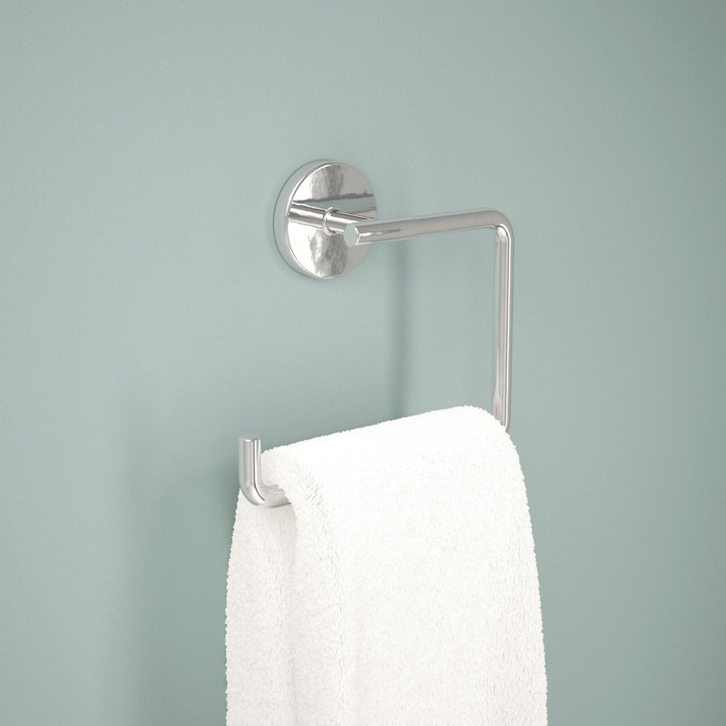 Trinsic Wall Mount Square Open Towel Ring Bath Hardware Accessory, Chrome