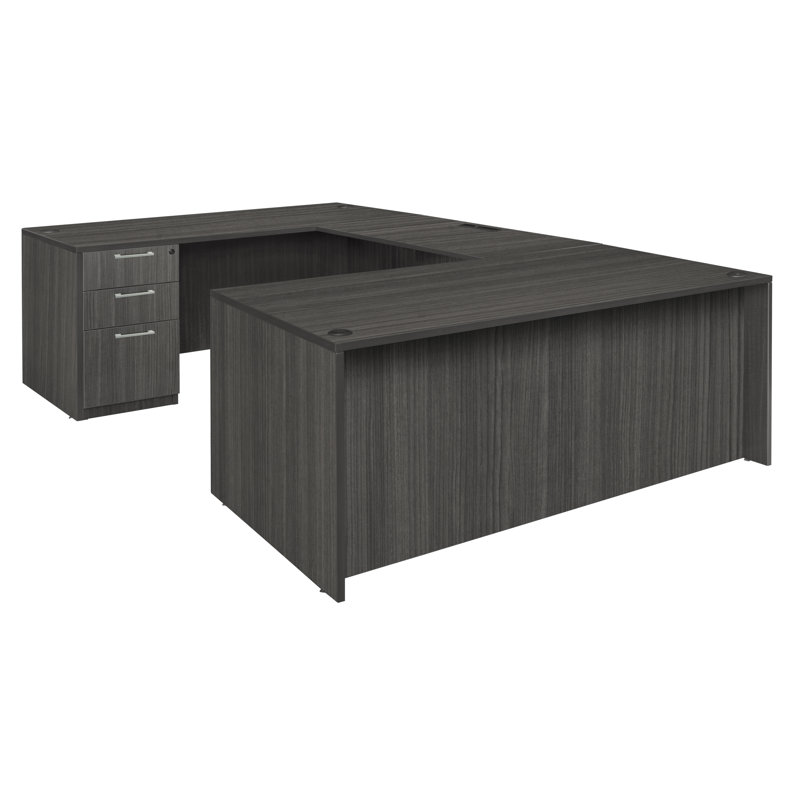Bureau en U Regency Legacy, Gris cendré
