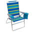 Chaise de plage haute à 4 positions de 17 pouces - Rayé Rio Beach