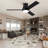 48" Black Lowe Profile Ceiling Fan With Light