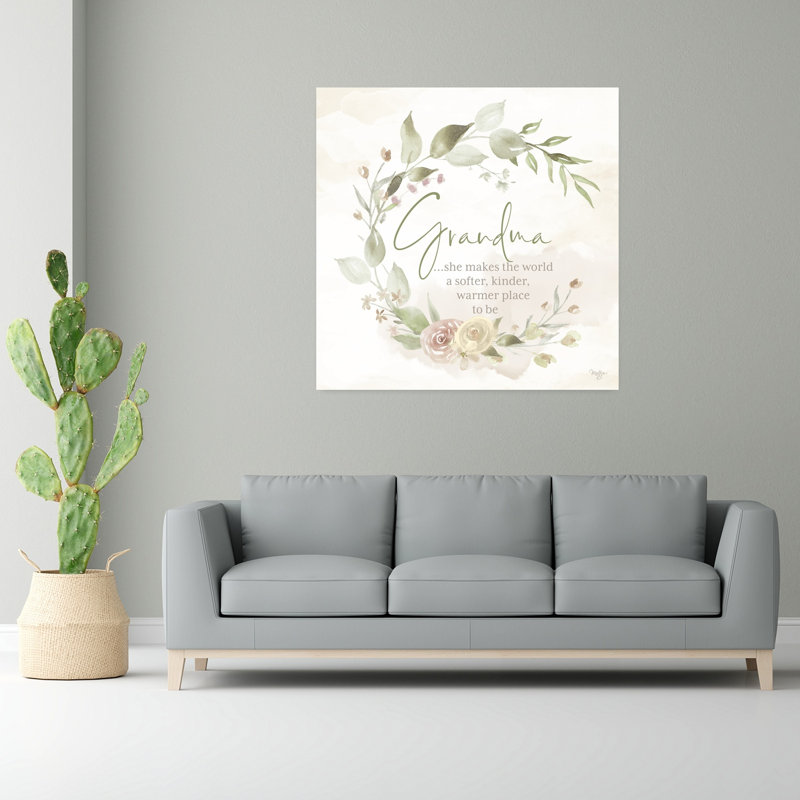 Grandma Makes The World… Art floral contemporain, H 48 po x l 48 po