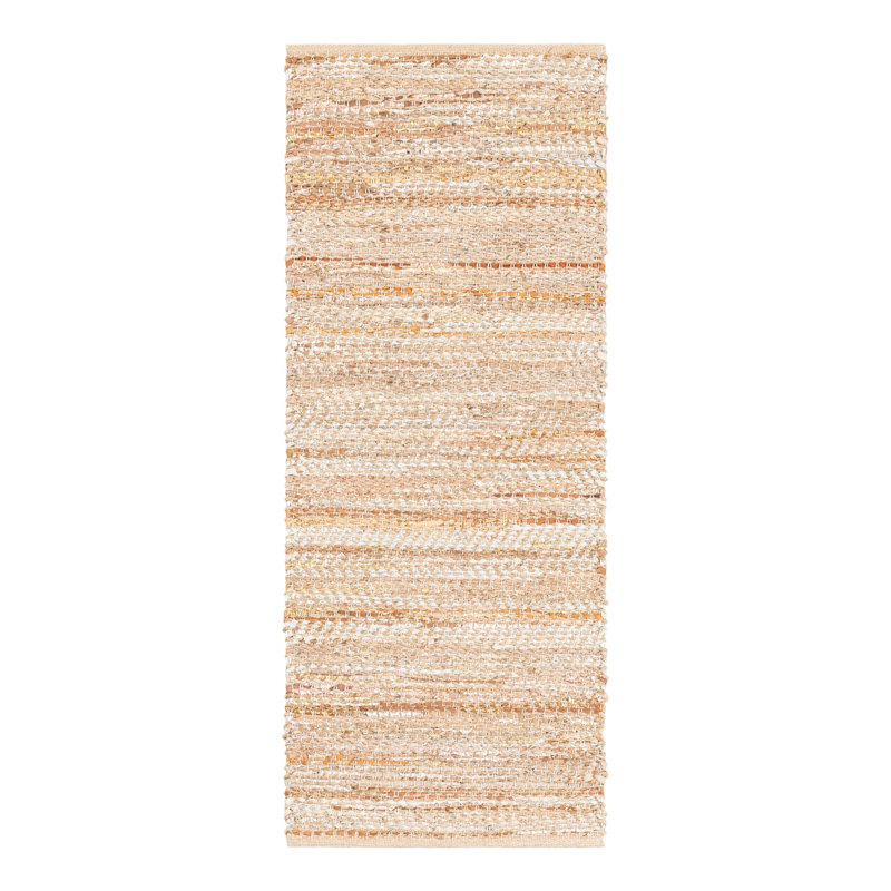 Leather Metallic Jute Indoor Rug, Runner 2' x 5'1"