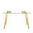 Modern Minimalist Rectangular Dining Table Tempered Glass Top Golden Metal Legs-671437361-671437365
