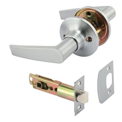 Levier de passage Prime-Line, s'adapte aux décalages de 2-3 / 8 po et 2-3 / 4 po, chrome satiné, ADA (1 ensemble)