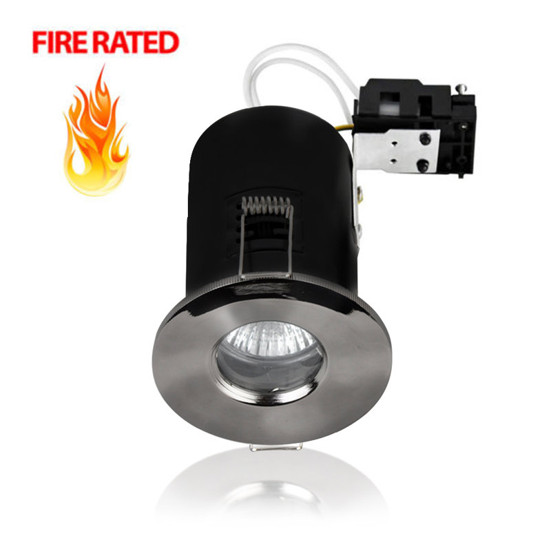 8.6cm Retrofit Downlight, No Bulb, Black Chrome