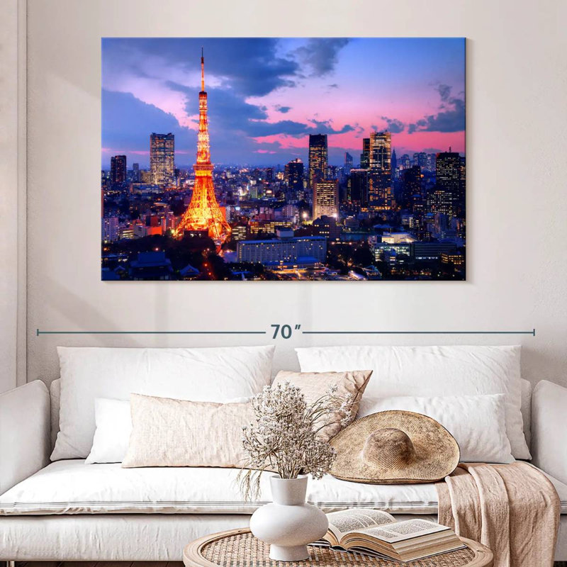 Kavia Tokyo Tower Evening Glow, 34" H x 51" W