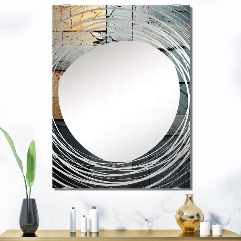 Hsieh - Miroir mural cubisme abstrait grand MIR136770, 40 po x 30 po