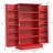 HOMCOM 41" Kitchen Pantry Storage Cabinet, Freestanding Kitchen Cabinet with 12 Door Shelves, Double Doors, 5-tier Shelving and Adjustable Shelves, Red-129386570