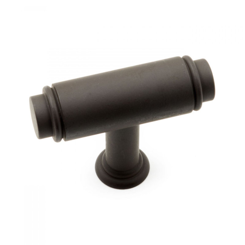 Cylinder 1 5/8" Length Bar Knob, Oil Rubbed Bronze, 1.63" H x 0.59" W x 1.44" D