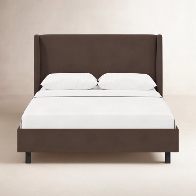 Tilly Linen Upholstered Wingback Bed