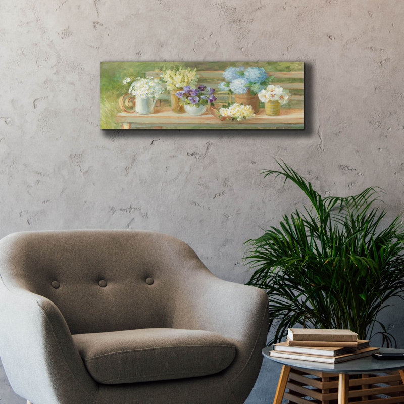  «Summer Garden Bench» par Danhui Nai, art mural sur toile
