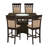 Sarwa Square Counter Height Dining Set Brown and Tan-902094666