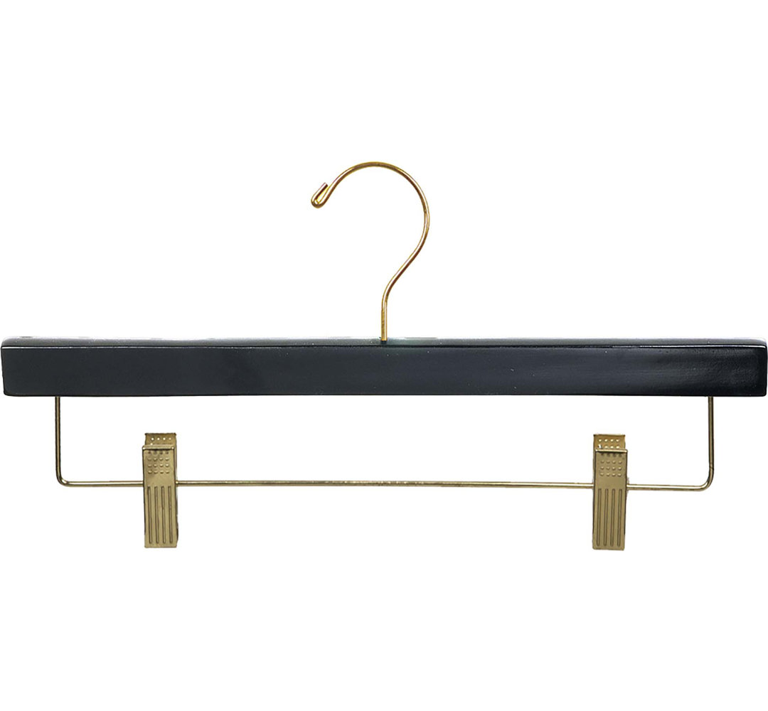 Wood Hangers With Clips for Skirt/Pants (Set of 25) Rebrilliant 