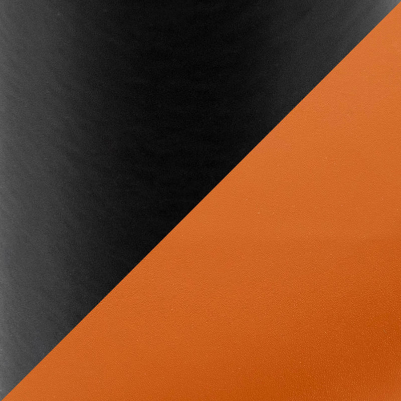 Banc en métal et similicuir, Orange