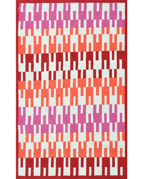 Geometric Indoor Rug, Rectangle 5' x 7'6"