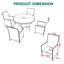 Strunk 4 - Person Patio Dining Set with Round Table , Cushions Included-685264557-685264554