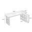 Noyer foncé + bureau en bois massif en forme de L noir + fer-907557755-907557757