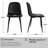 Modern Black Faux Leather Dining Chairs Set of 4, Armless Accent Chairs with PU Leather Backrest and Metal Legs for Kitchen, Dining Room, Living Room and Meeting Room