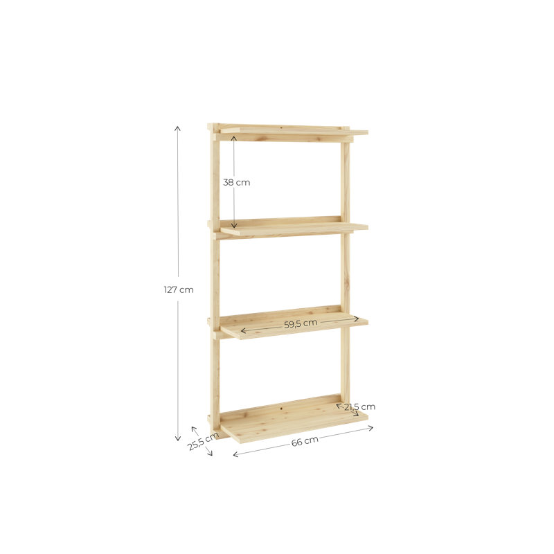 GROOVE SHELVING NARROW RAW