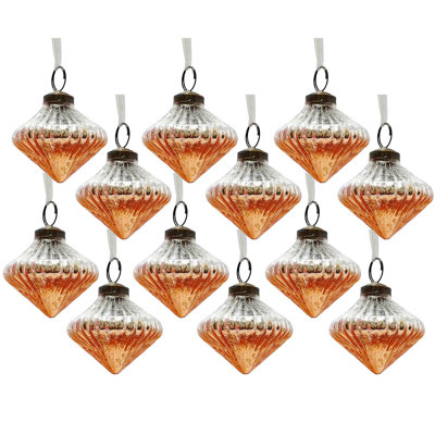Ornements de boule de Noël D2,6 ", boules de Noël suspendues en verre, ensemble de 12