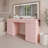 Lydia Extra-Large Makeup Vanity With Bluetooth Speakers And LED Mirror-106057668