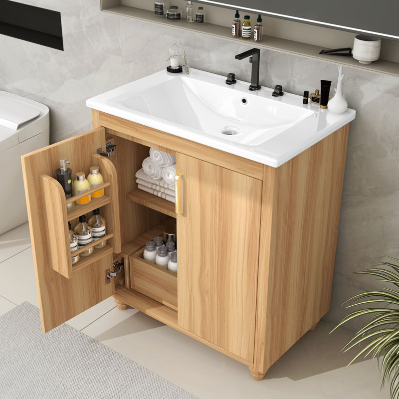 Meuble-lavabo avec lavabo, 2 portes et 1 tiroir
