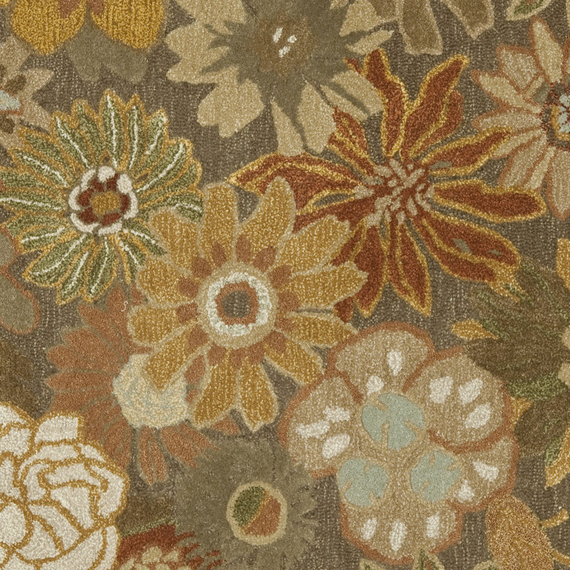 Soho Hand Tufted Wool And Viscose Floral Rug, Runner 2'6" x 6'