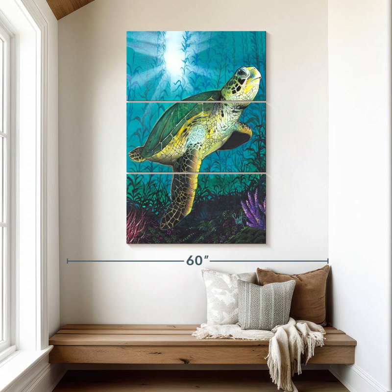 Brampt Turtle Underwater, 50" H x 32" W