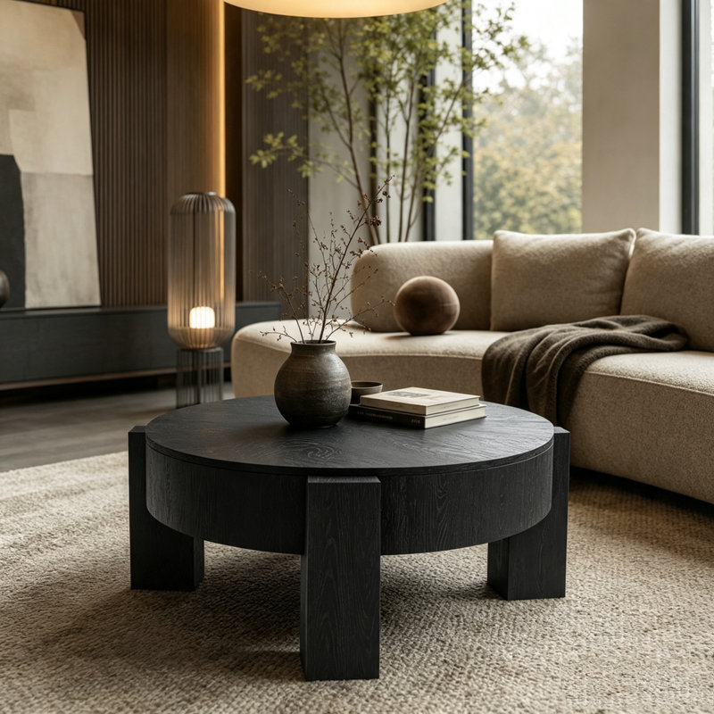 Table d'appoint 33 po, Noir