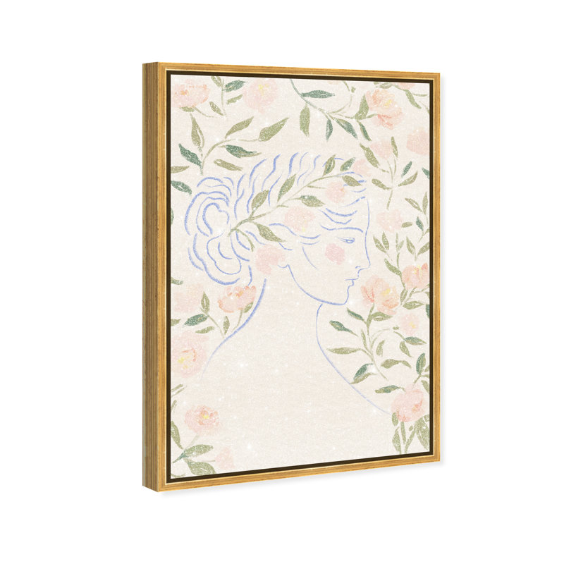 Blooming Hera Print by Oliver Gal, 31"H x 21"W, Gold Floater Frame