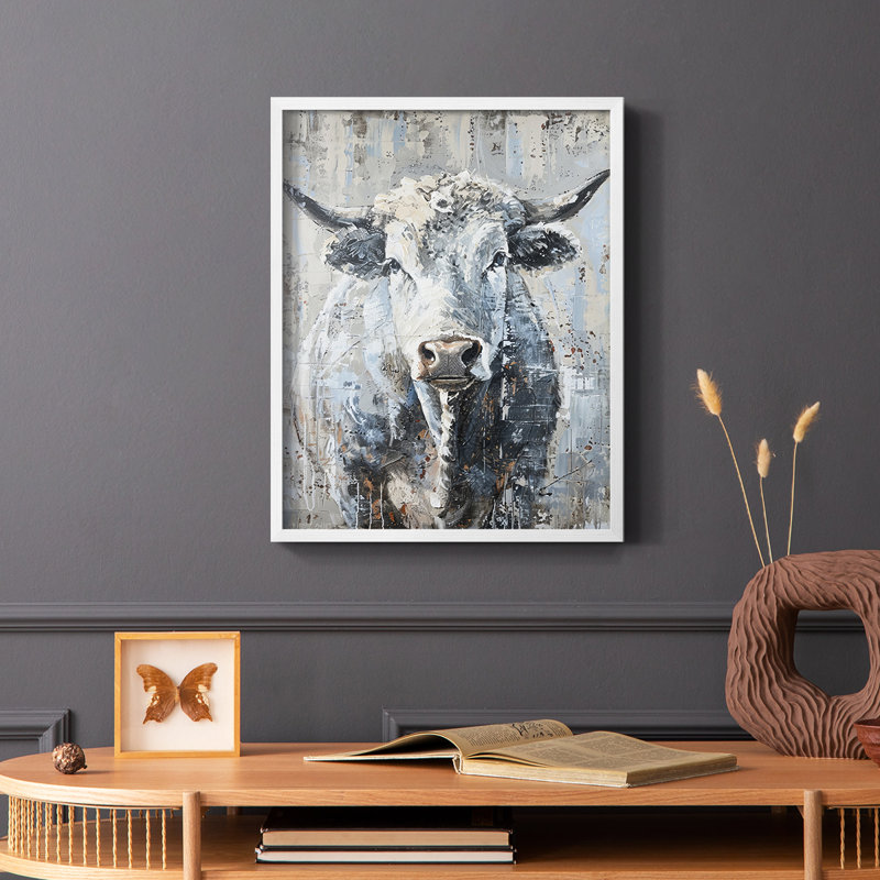 "ANIMALS Series Cxxx" par J Paul, Blanc / Blanc, H 11 po x l 9 po