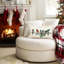 Housses de coussin de Noël décorations de Noël oiseaux de 12 po x 20 po Housses de coussins lombaires pour l'hiver