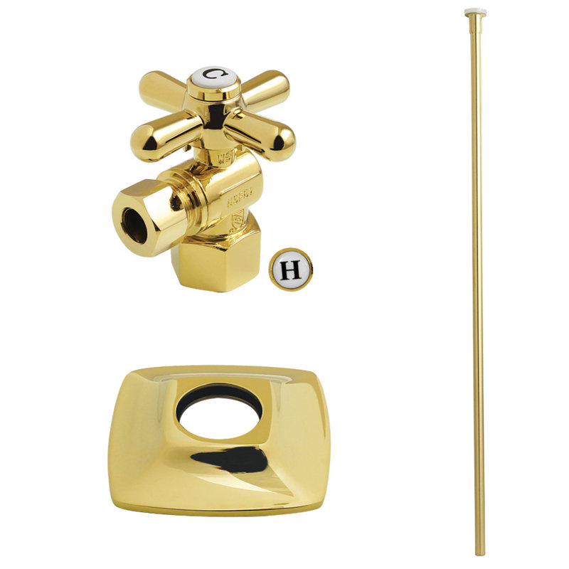 Ensemble de garniture de toilette Kingston, Laiton poli
