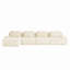 Canapé modulaire en forme de L de 146 po pour salon, tissu en flanelle, canapé 4 places, siège profond, canapé désossé, repose-pieds amovible, conception à boucles, sans assemblage-918976400