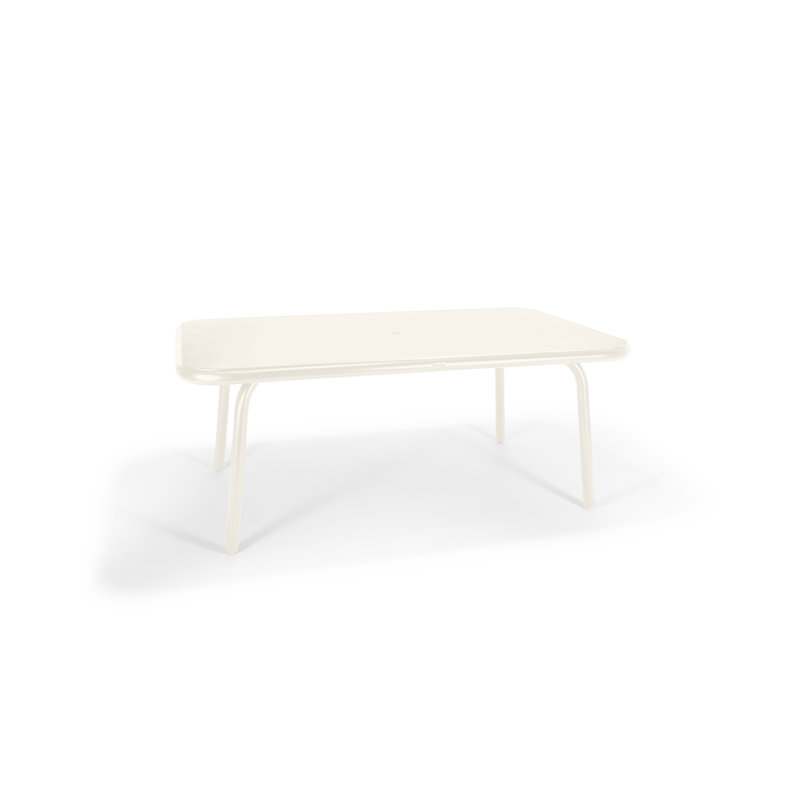 Holsen 42" Square Rigid Balcony Height Table, 29" H x 75" W x 42" D, White / Smooth White