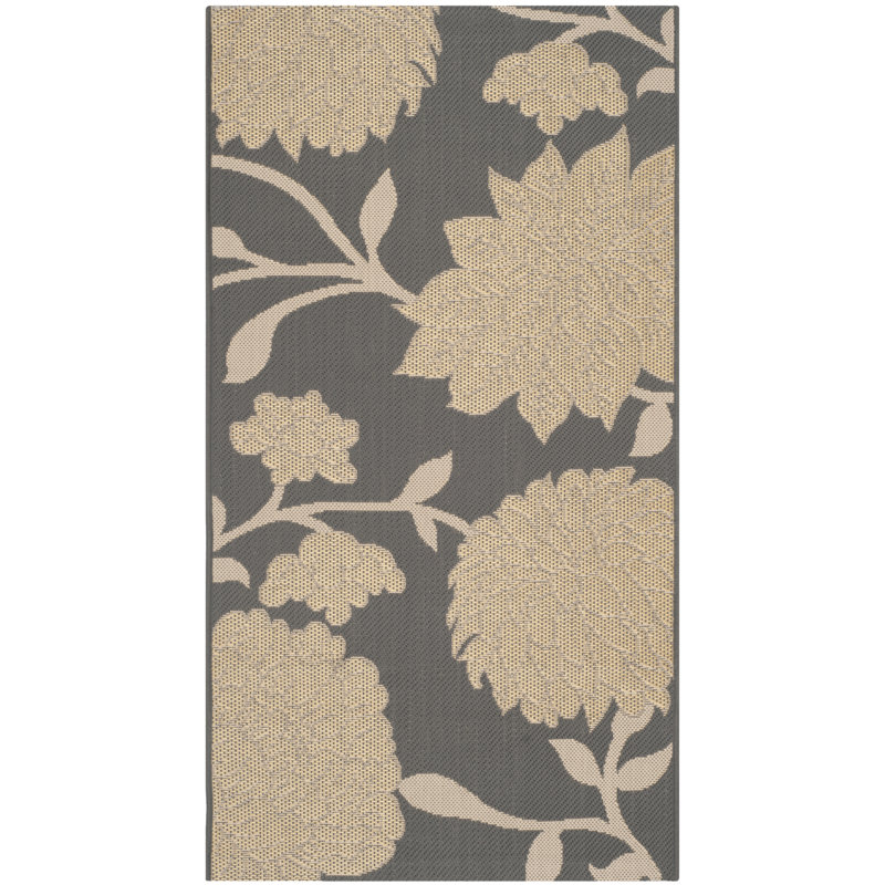 Tapis d'intérieur / extérieur à fleurs Herefordshire Performance, Rectangle 2 pi 7 po x 5 pi