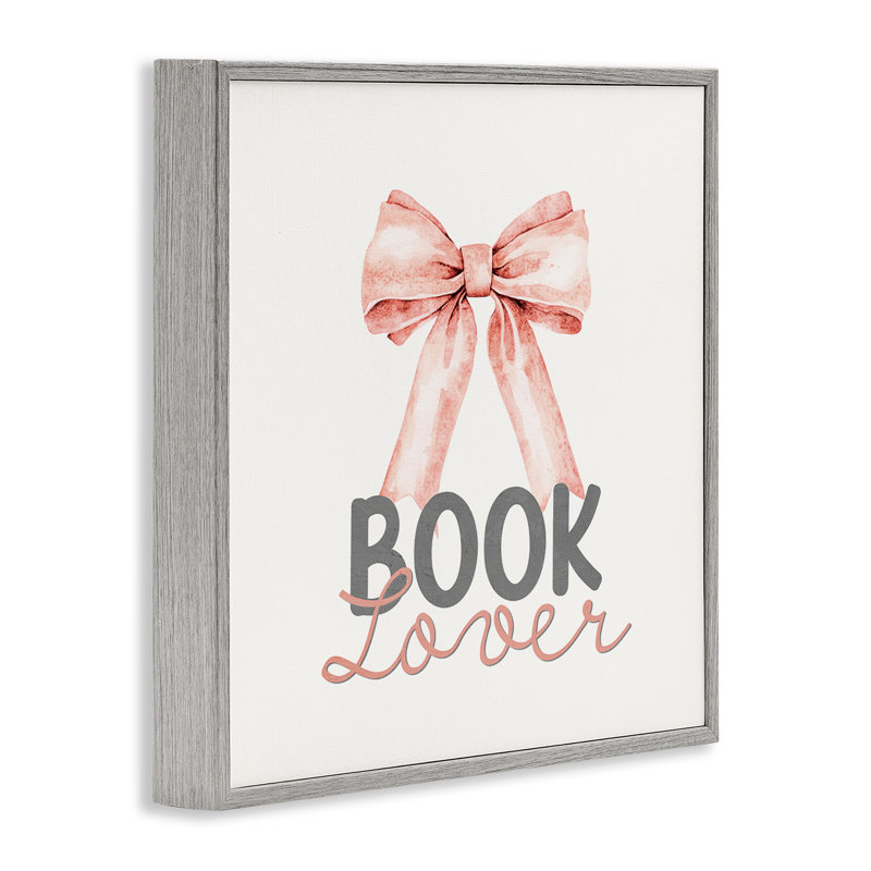 Giclée encadrée «Book Lover» par Kim Allen, Giclée de ferme grise encadrée, H 24 po x l 24 po