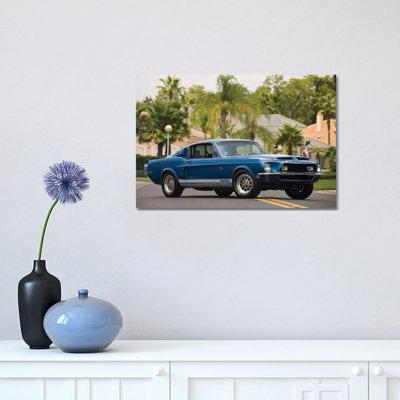 1968 Shelby Gt 500 Kr Fastback 1 Piece Wrapped Canvas Wall Art