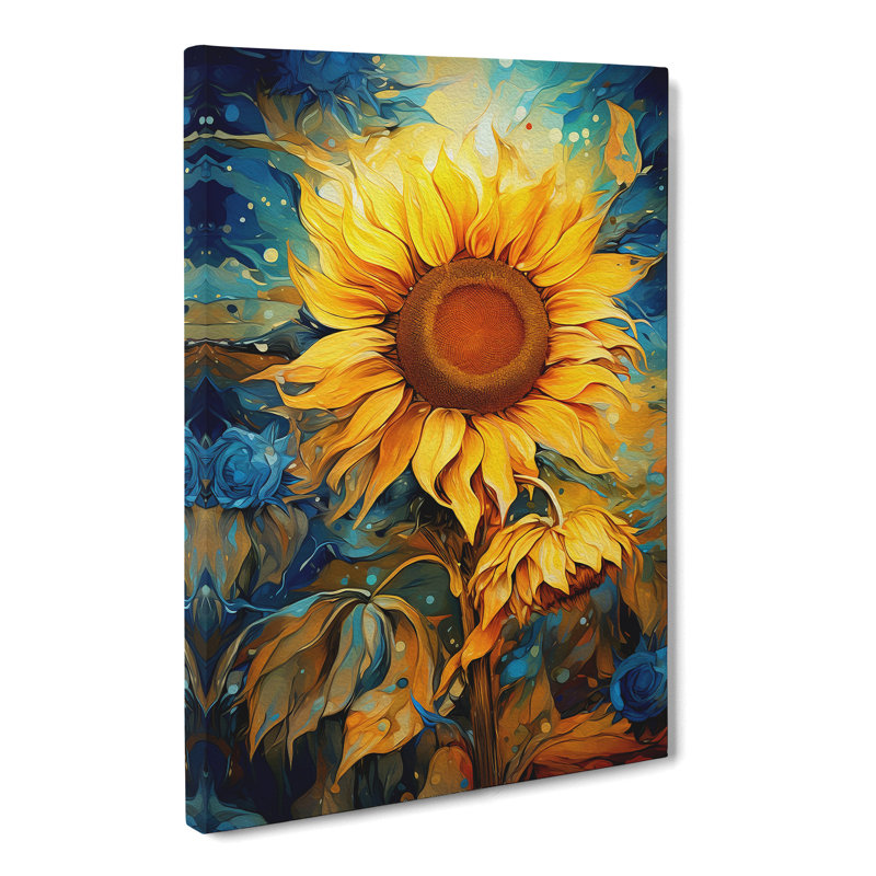 Sunflower Futurism No.3 - Wrapped Canvas, 76cm H x 50cm W x 3cm D